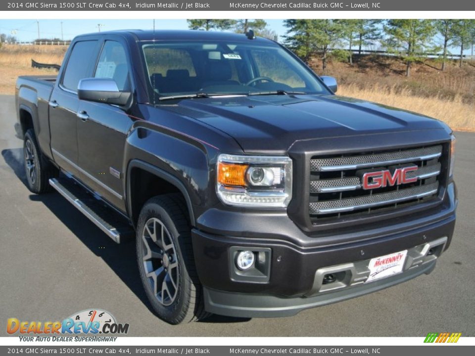 2014 GMC Sierra 1500 SLT Crew Cab 4x4 Iridium Metallic / Jet Black Photo #1