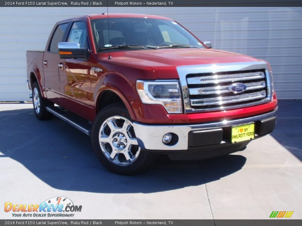 2014 Ford F150 Lariat SuperCrew Ruby Red / Black Photo #1