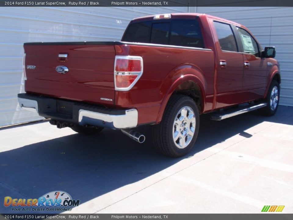 2014 Ford F150 Lariat SuperCrew Ruby Red / Black Photo #4