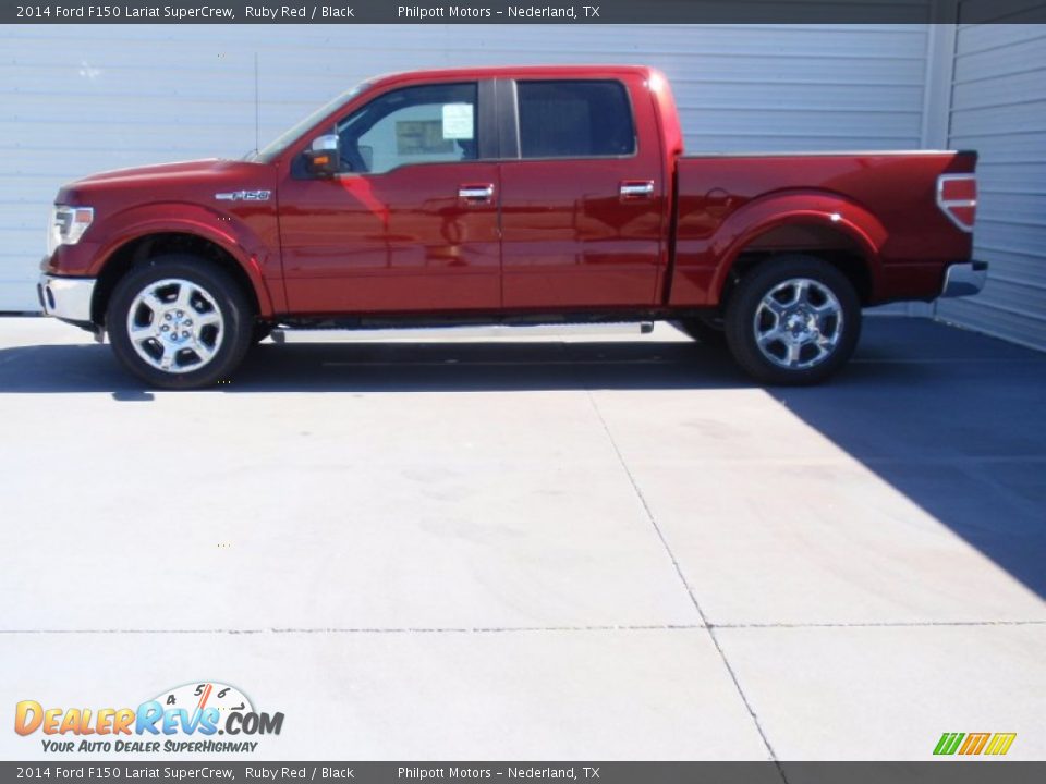 2014 Ford F150 Lariat SuperCrew Ruby Red / Black Photo #6