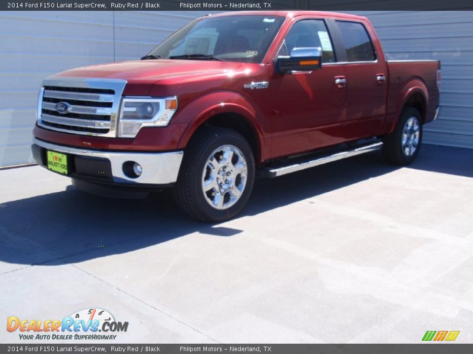2014 Ford F150 Lariat SuperCrew Ruby Red / Black Photo #7