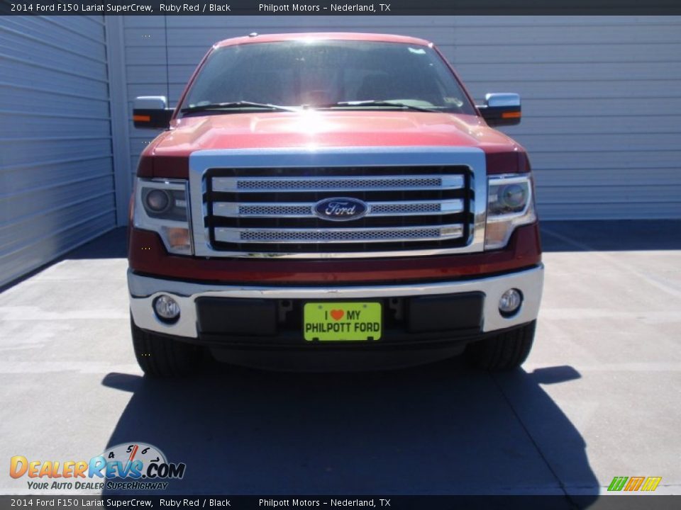 2014 Ford F150 Lariat SuperCrew Ruby Red / Black Photo #8