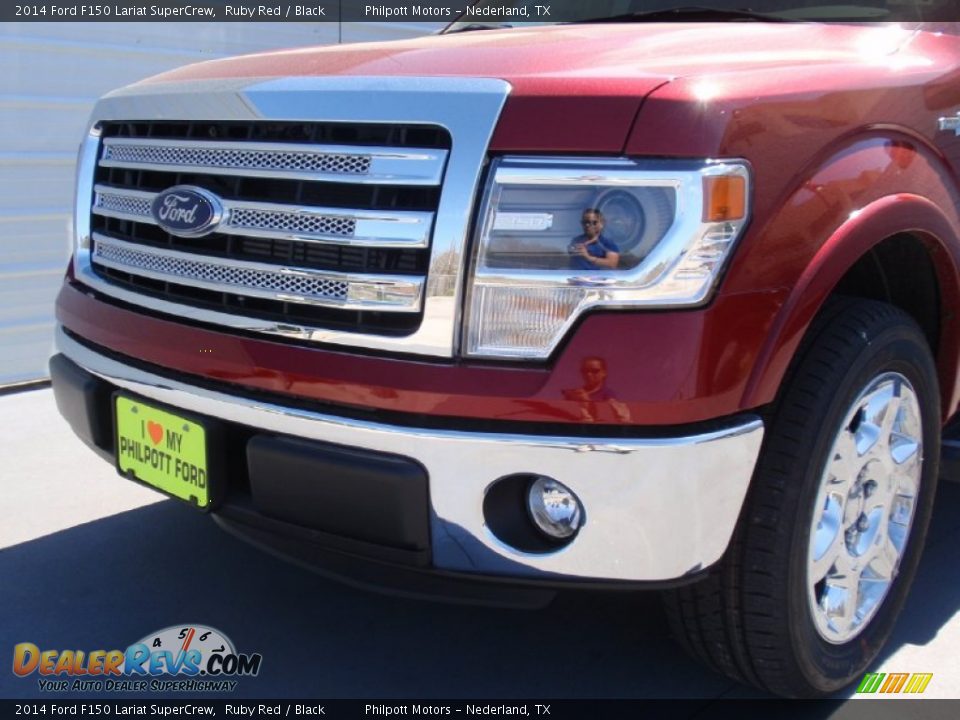 2014 Ford F150 Lariat SuperCrew Ruby Red / Black Photo #11