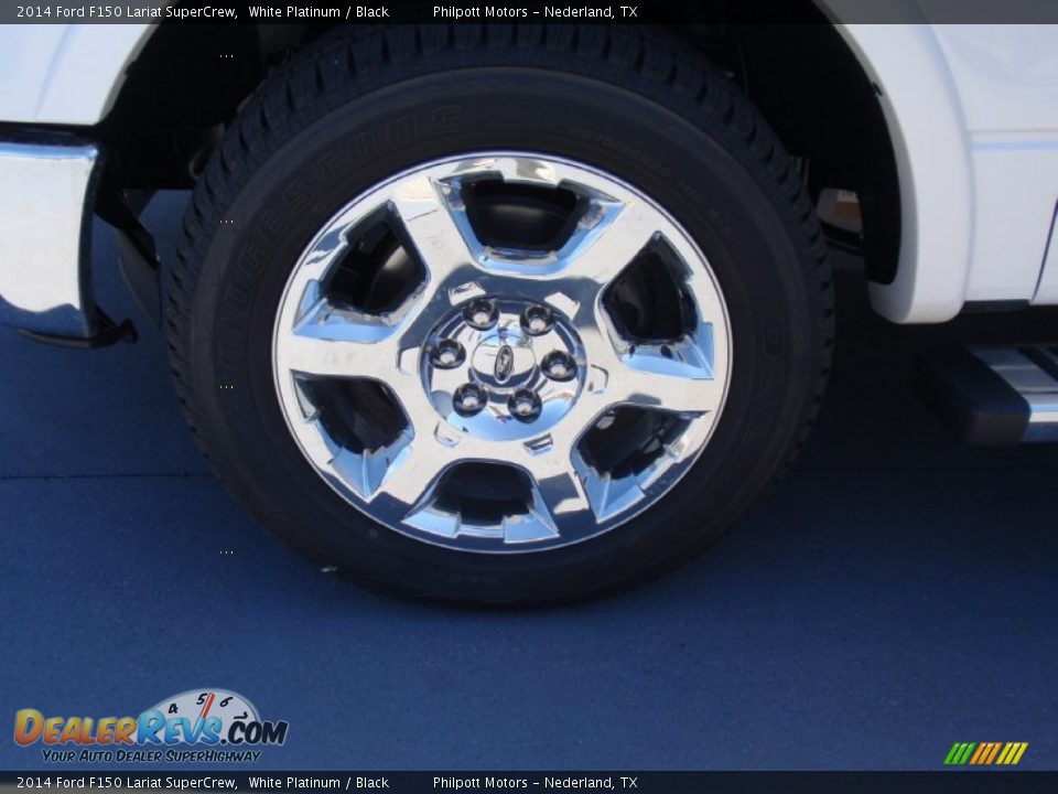 2014 Ford F150 Lariat SuperCrew White Platinum / Black Photo #12