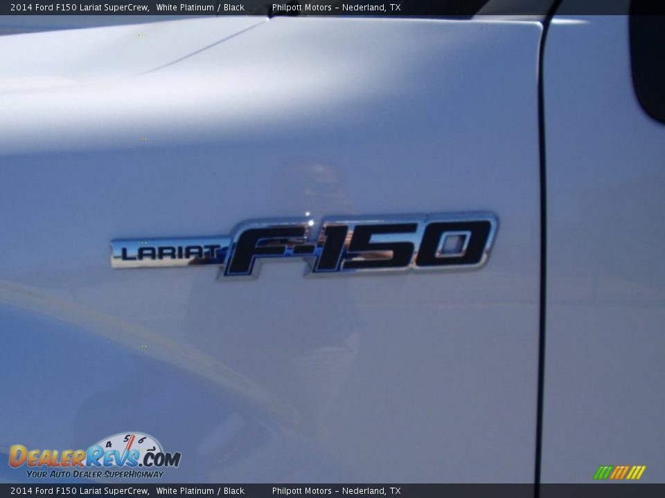 2014 Ford F150 Lariat SuperCrew White Platinum / Black Photo #13