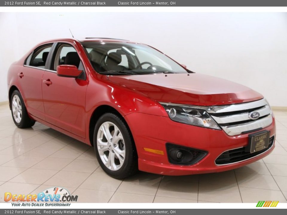2012 Ford Fusion SE Red Candy Metallic / Charcoal Black Photo #1