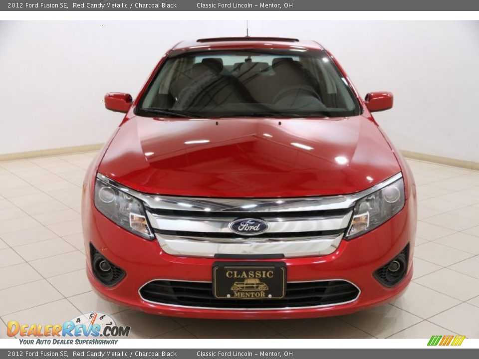 2012 Ford Fusion SE Red Candy Metallic / Charcoal Black Photo #2