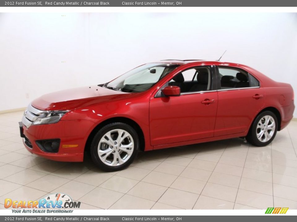 2012 Ford Fusion SE Red Candy Metallic / Charcoal Black Photo #3