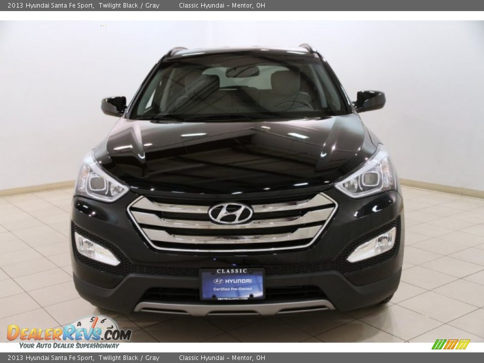 2013 Hyundai Santa Fe Sport Twilight Black / Gray Photo #2
