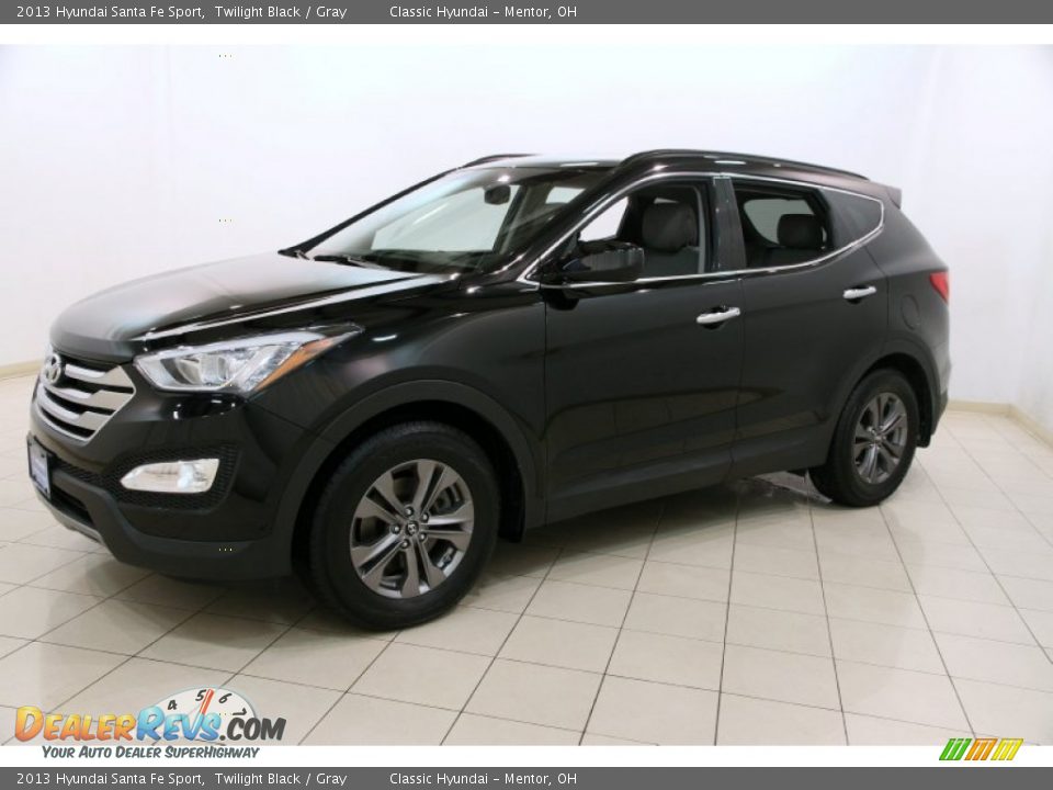 2013 Hyundai Santa Fe Sport Twilight Black / Gray Photo #3