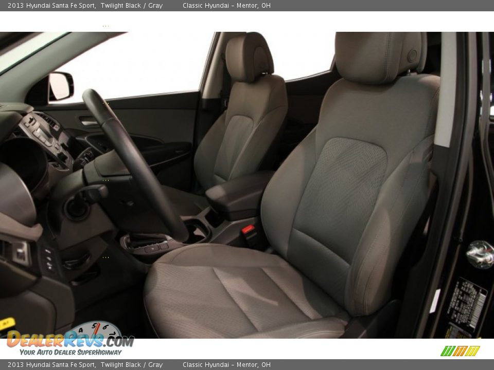 2013 Hyundai Santa Fe Sport Twilight Black / Gray Photo #7