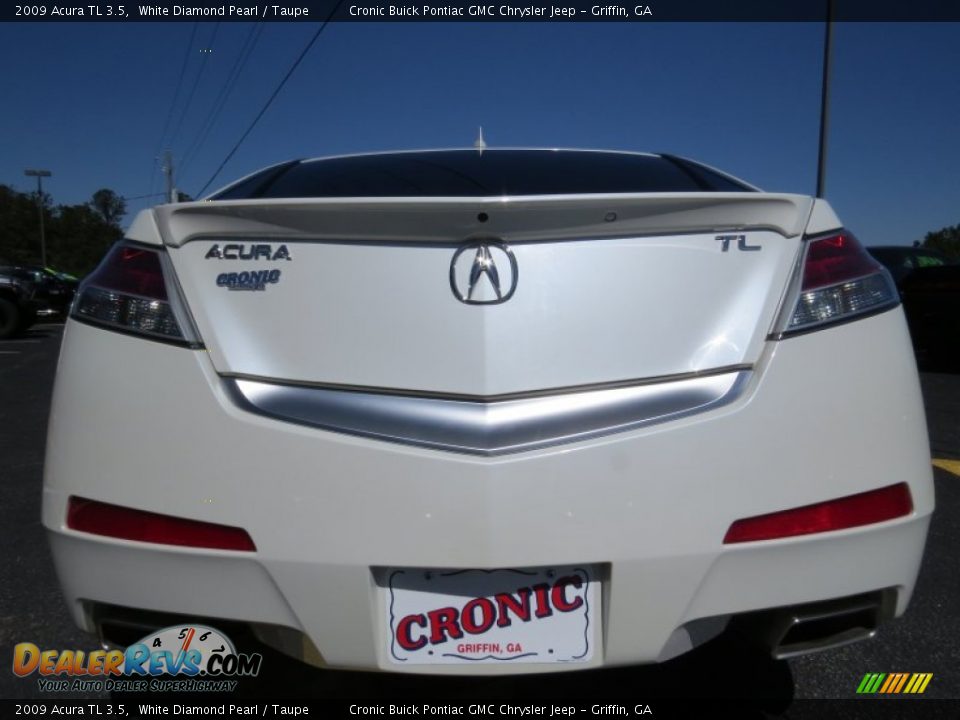 2009 Acura TL 3.5 White Diamond Pearl / Taupe Photo #6