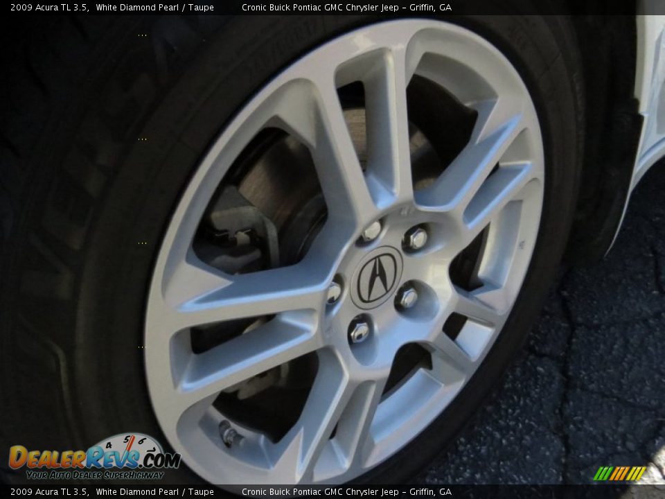 2009 Acura TL 3.5 White Diamond Pearl / Taupe Photo #9