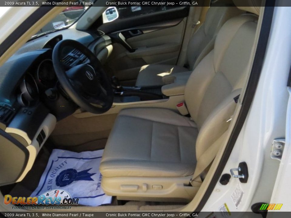 2009 Acura TL 3.5 White Diamond Pearl / Taupe Photo #10