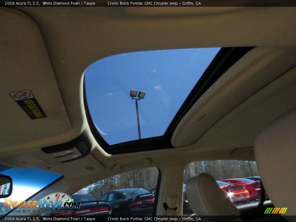 2009 Acura TL 3.5 White Diamond Pearl / Taupe Photo #11
