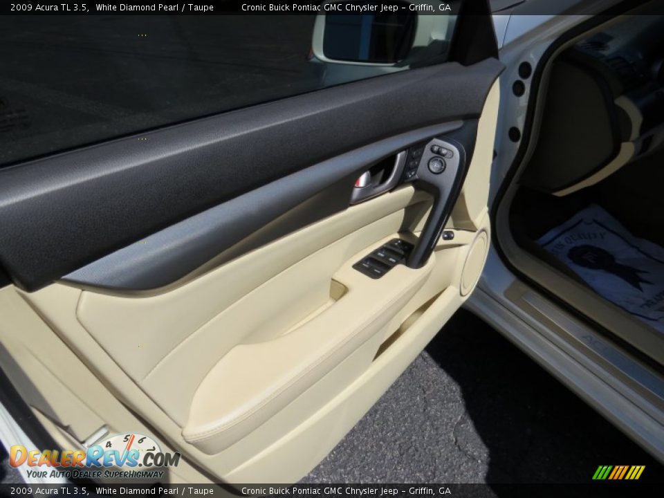 2009 Acura TL 3.5 White Diamond Pearl / Taupe Photo #12
