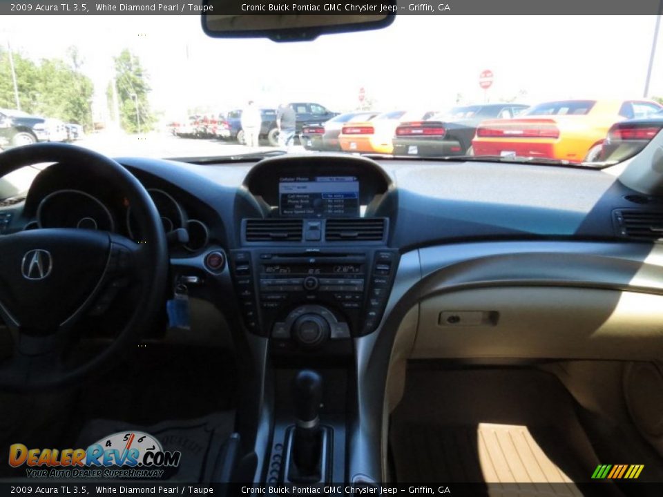 2009 Acura TL 3.5 White Diamond Pearl / Taupe Photo #17