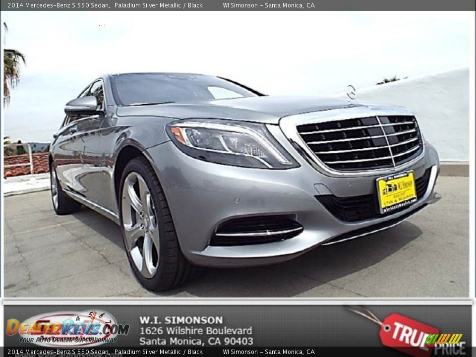 2014 Mercedes-Benz S 550 Sedan Paladium Silver Metallic / Black Photo #1