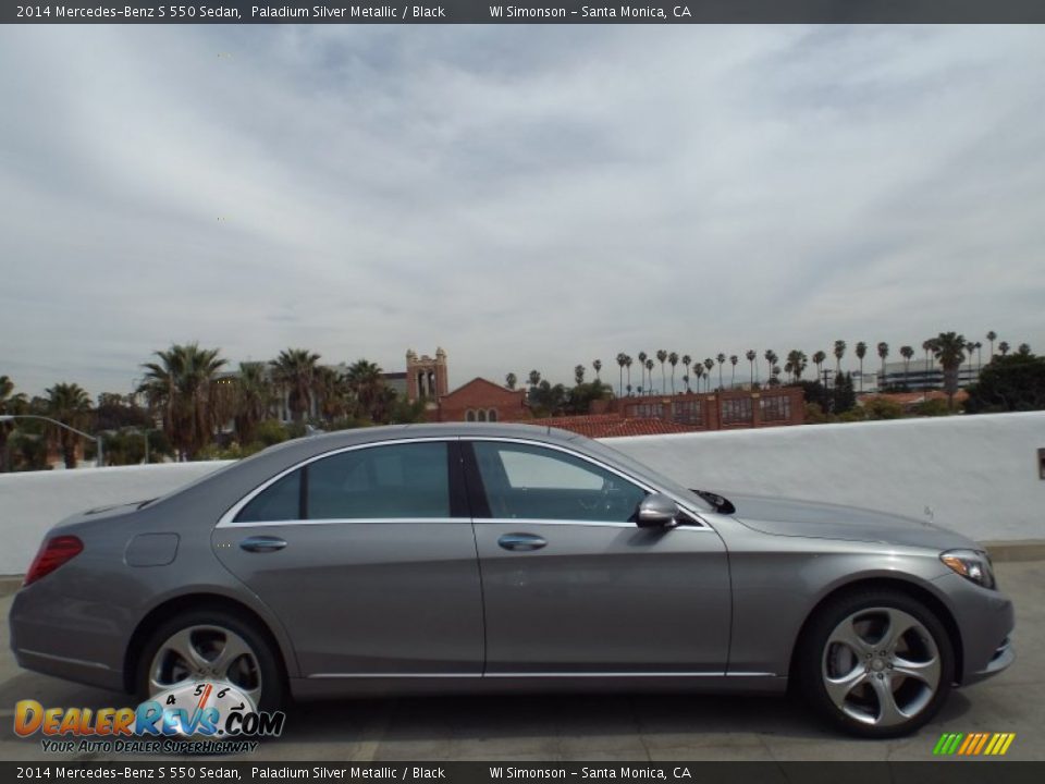 2014 Mercedes-Benz S 550 Sedan Paladium Silver Metallic / Black Photo #3