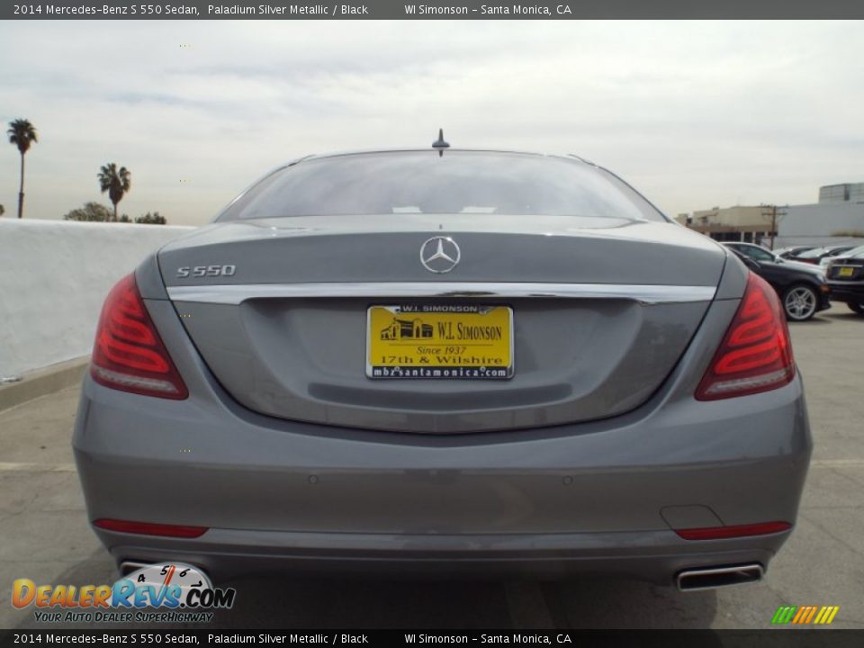 2014 Mercedes-Benz S 550 Sedan Paladium Silver Metallic / Black Photo #5