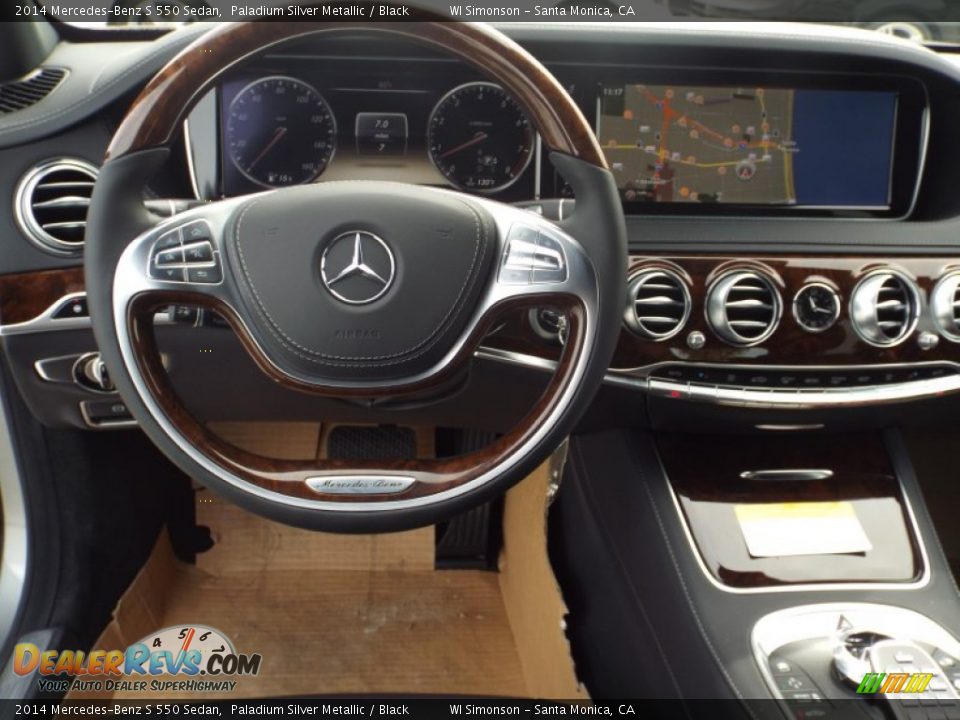 2014 Mercedes-Benz S 550 Sedan Paladium Silver Metallic / Black Photo #9