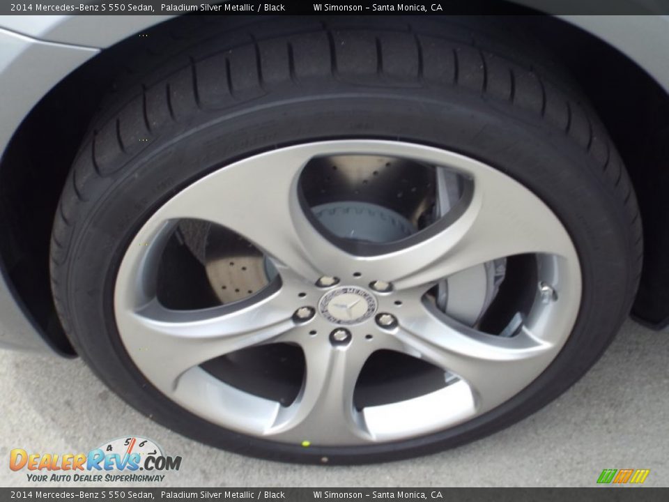 2014 Mercedes-Benz S 550 Sedan Paladium Silver Metallic / Black Photo #10
