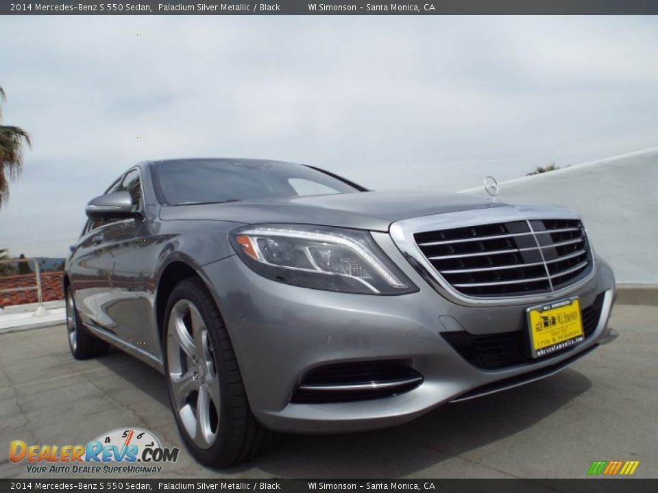 2014 Mercedes-Benz S 550 Sedan Paladium Silver Metallic / Black Photo #11