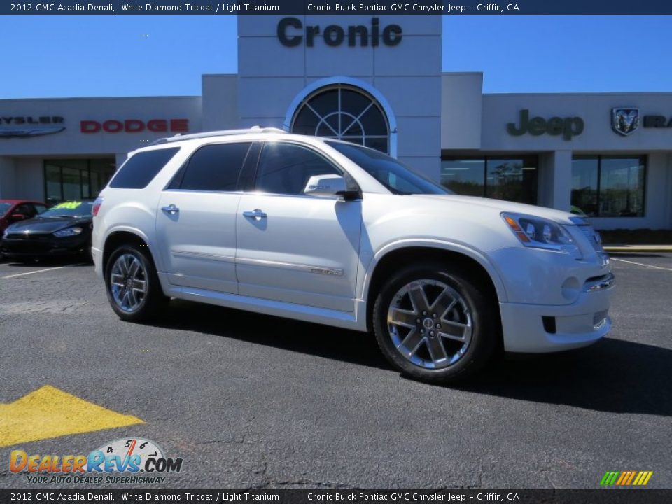 2012 GMC Acadia Denali White Diamond Tricoat / Light Titanium Photo #1