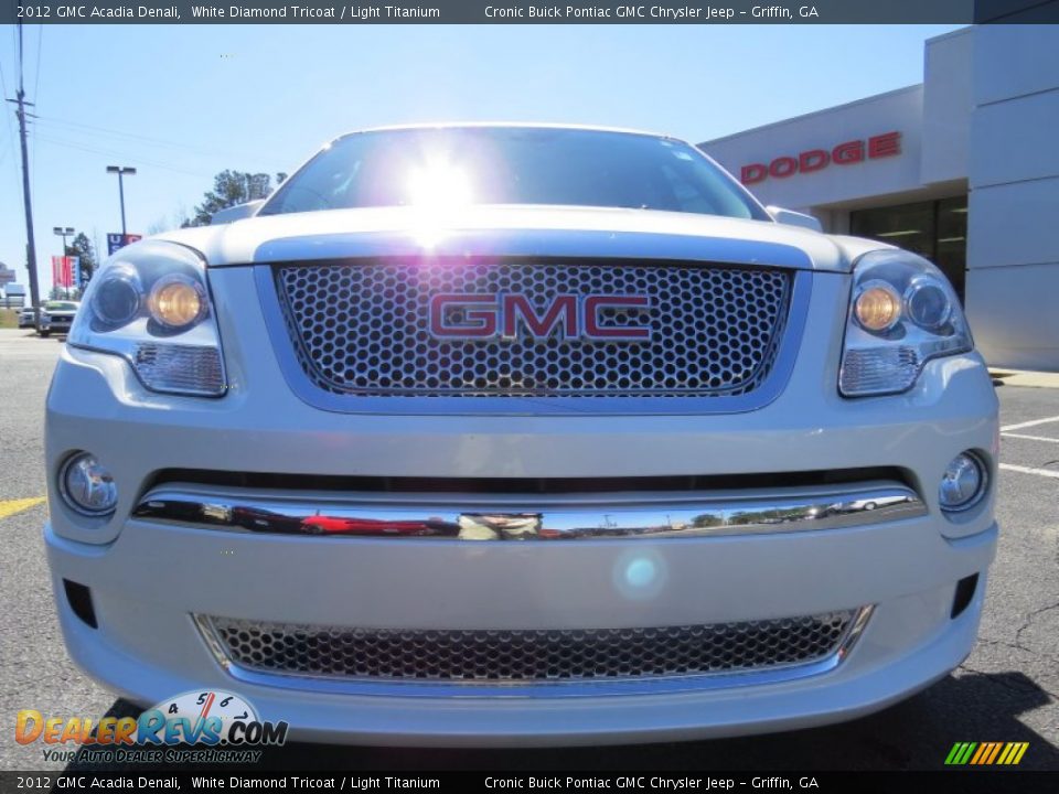 2012 GMC Acadia Denali White Diamond Tricoat / Light Titanium Photo #2