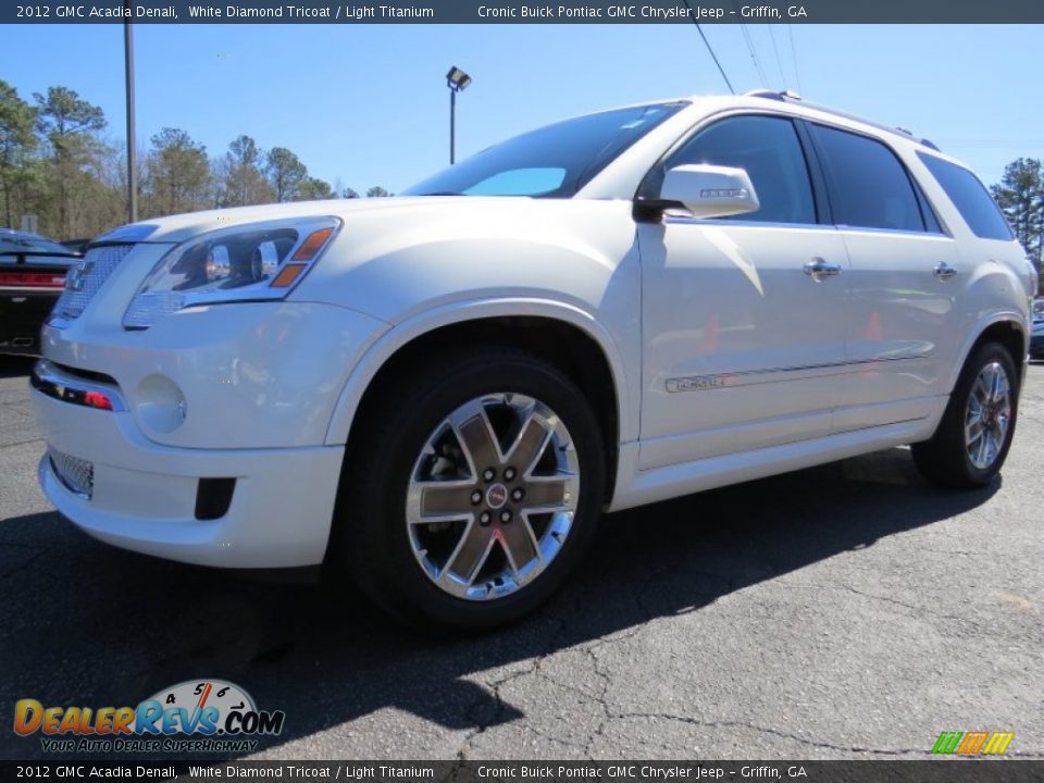 2012 GMC Acadia Denali White Diamond Tricoat / Light Titanium Photo #3