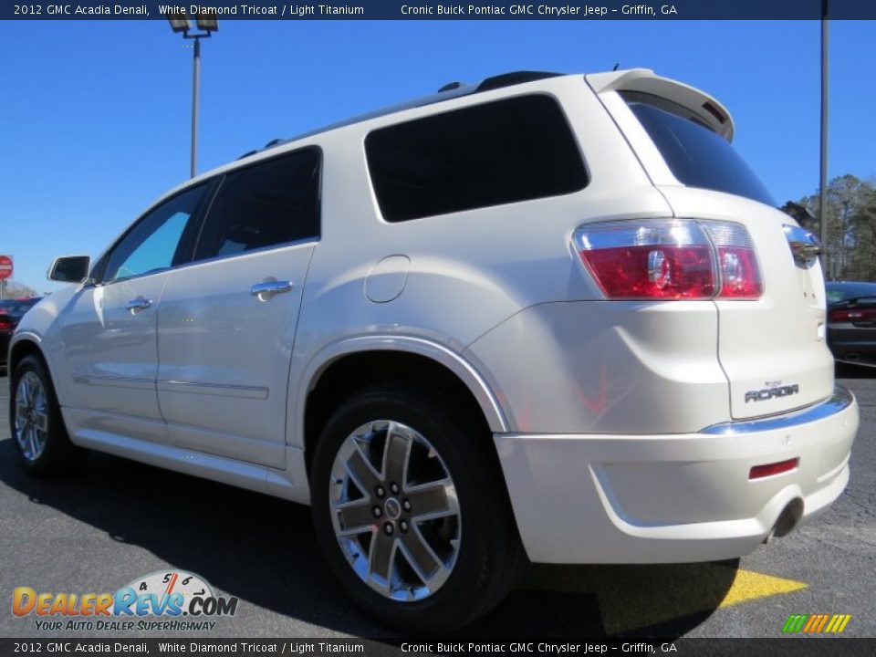2012 GMC Acadia Denali White Diamond Tricoat / Light Titanium Photo #5