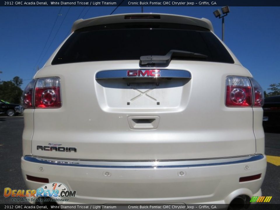 2012 GMC Acadia Denali White Diamond Tricoat / Light Titanium Photo #6
