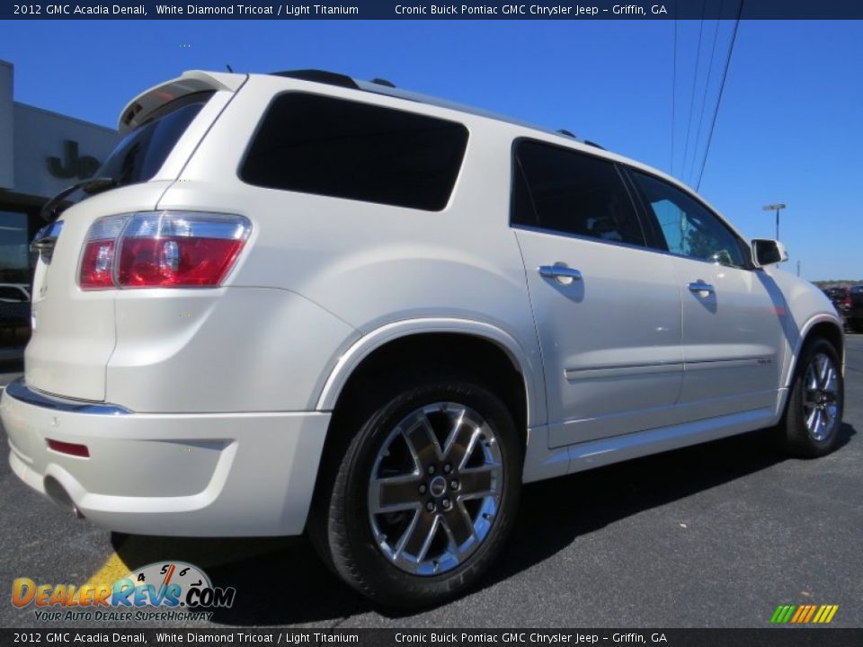 2012 GMC Acadia Denali White Diamond Tricoat / Light Titanium Photo #7