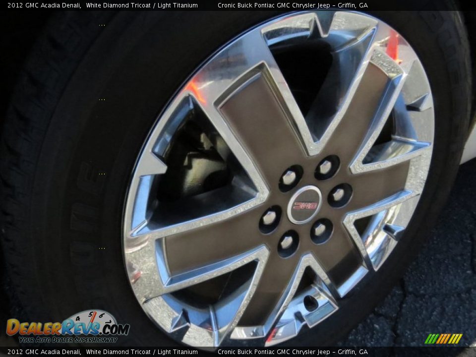 2012 GMC Acadia Denali White Diamond Tricoat / Light Titanium Photo #9