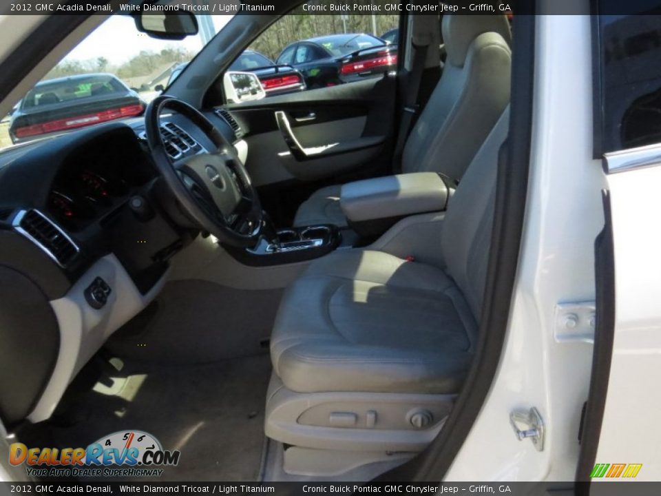 2012 GMC Acadia Denali White Diamond Tricoat / Light Titanium Photo #10