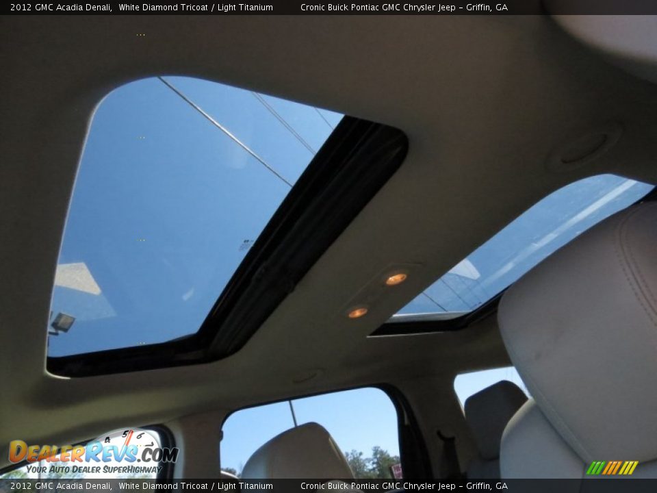 2012 GMC Acadia Denali White Diamond Tricoat / Light Titanium Photo #11