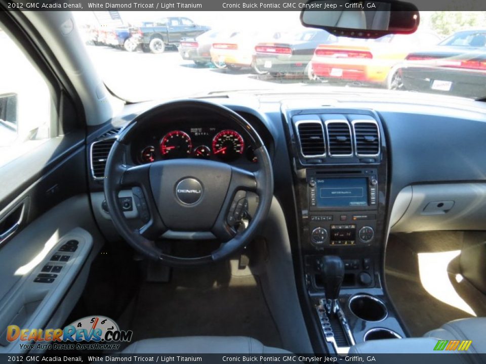 2012 GMC Acadia Denali White Diamond Tricoat / Light Titanium Photo #15