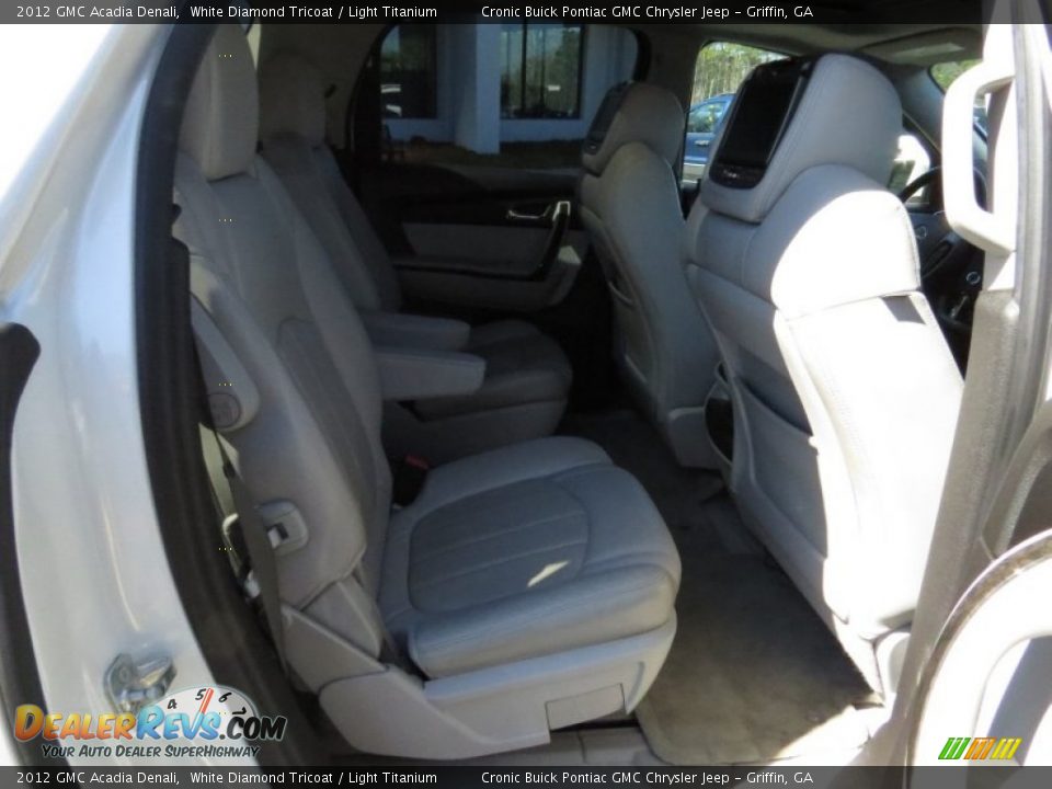 2012 GMC Acadia Denali White Diamond Tricoat / Light Titanium Photo #18