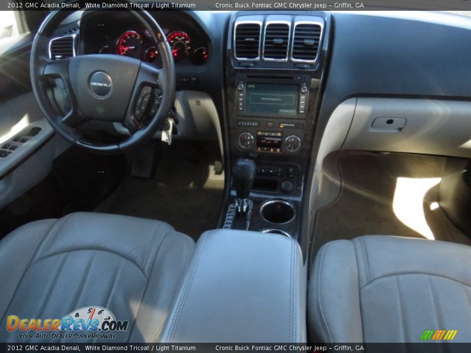 2012 GMC Acadia Denali White Diamond Tricoat / Light Titanium Photo #21