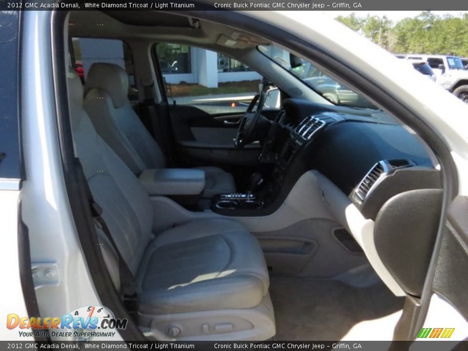 2012 GMC Acadia Denali White Diamond Tricoat / Light Titanium Photo #22