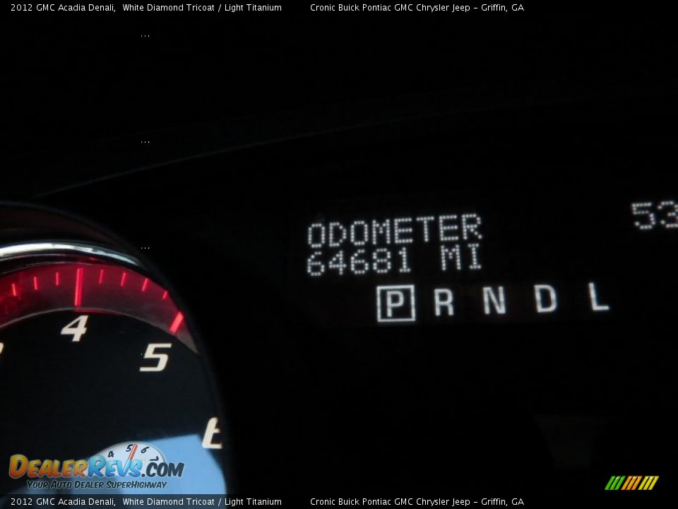 2012 GMC Acadia Denali White Diamond Tricoat / Light Titanium Photo #24
