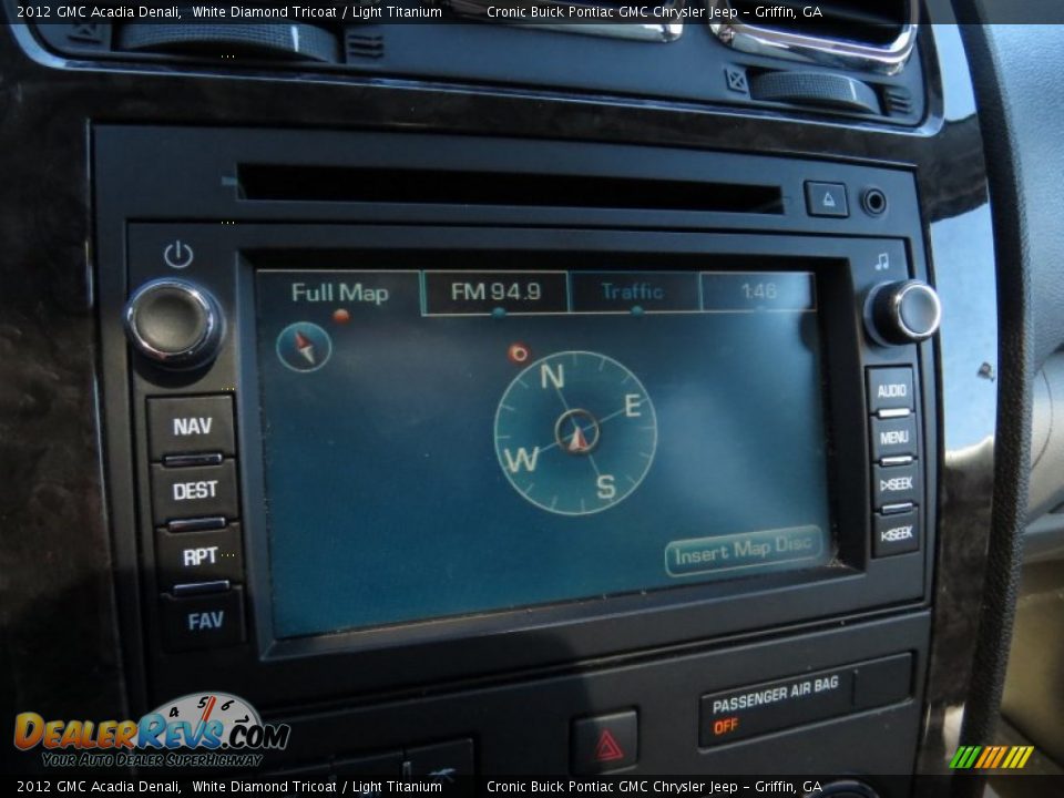 2012 GMC Acadia Denali White Diamond Tricoat / Light Titanium Photo #25