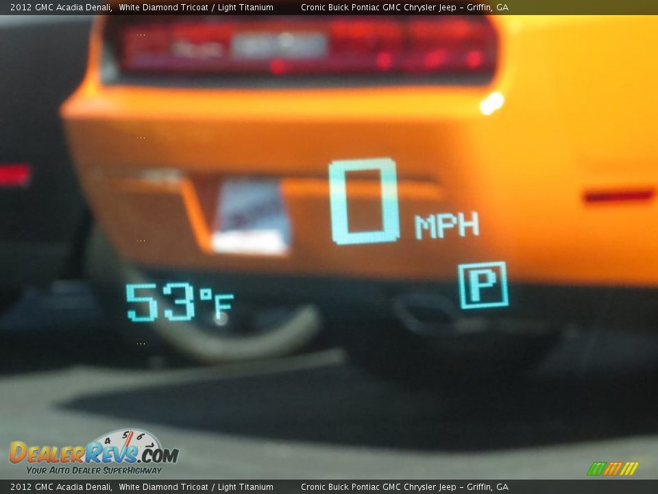 2012 GMC Acadia Denali White Diamond Tricoat / Light Titanium Photo #28
