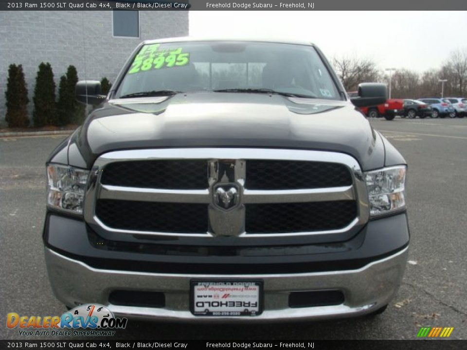 2013 Ram 1500 SLT Quad Cab 4x4 Black / Black/Diesel Gray Photo #2