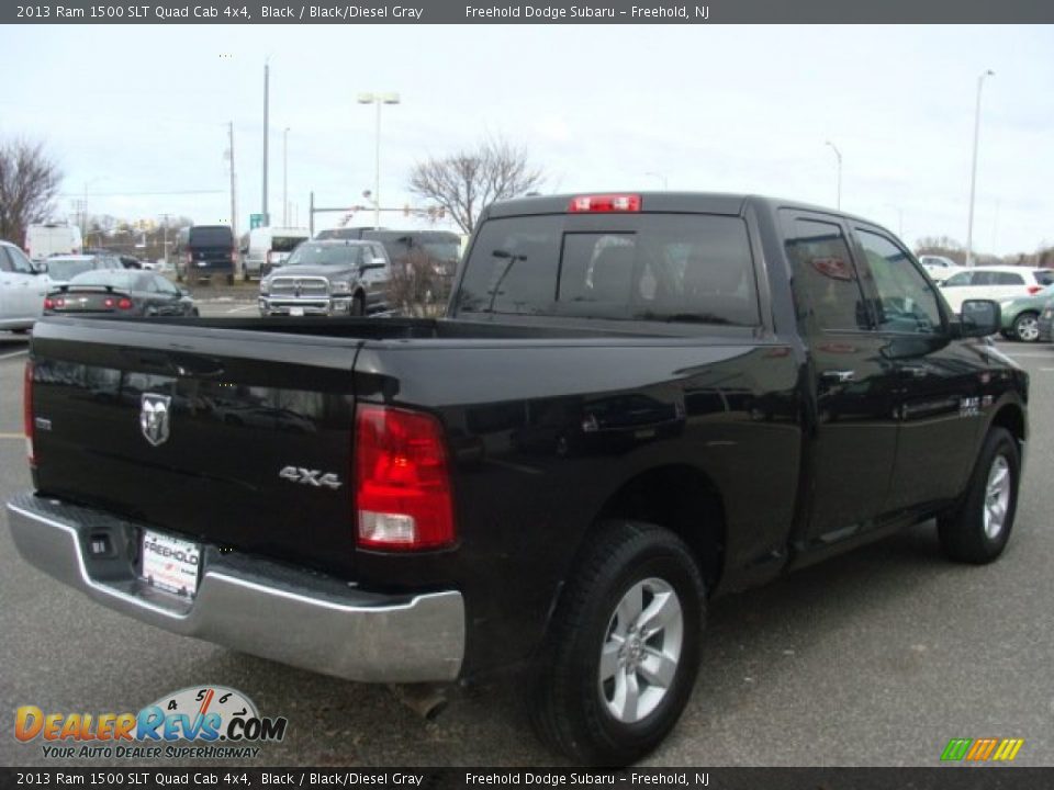 2013 Ram 1500 SLT Quad Cab 4x4 Black / Black/Diesel Gray Photo #4