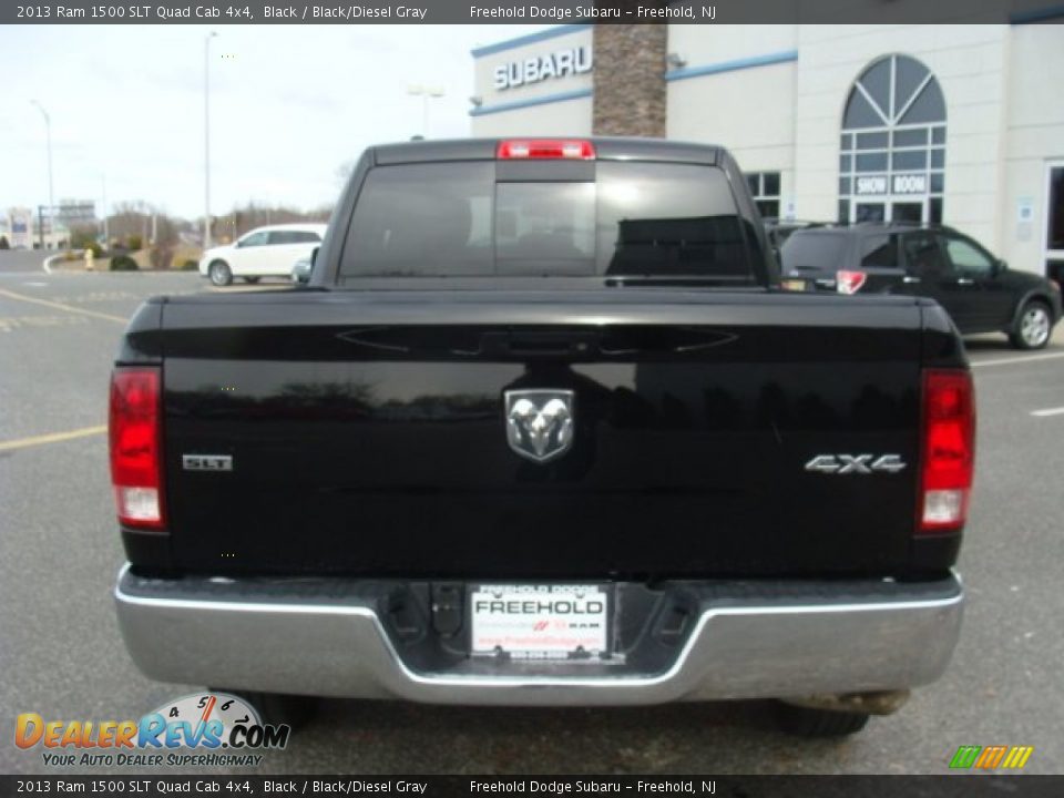 2013 Ram 1500 SLT Quad Cab 4x4 Black / Black/Diesel Gray Photo #5