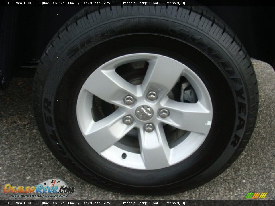 2013 Ram 1500 SLT Quad Cab 4x4 Black / Black/Diesel Gray Photo #9