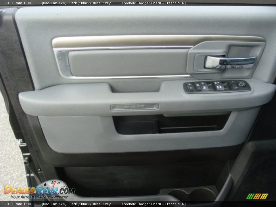 2013 Ram 1500 SLT Quad Cab 4x4 Black / Black/Diesel Gray Photo #12