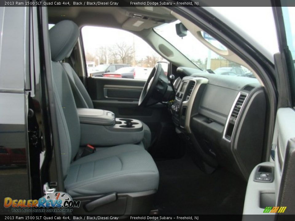 2013 Ram 1500 SLT Quad Cab 4x4 Black / Black/Diesel Gray Photo #15