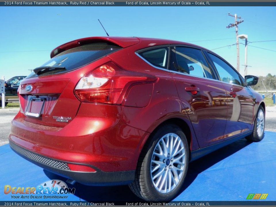 2014 Ford Focus Titanium Hatchback Ruby Red / Charcoal Black Photo #3